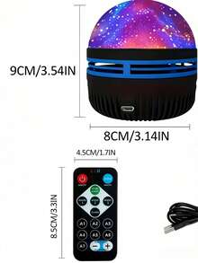 Galaxy & Starry Sky LED Projector Lamp - Rotating Galaxy & Nebula Projection Light, 7-Color Gradient Ambient Lamp, Suitable For Bedroom, Party And Gaming Room - Xingxuan - View 12