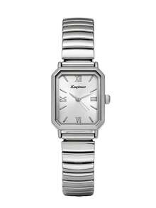 1 chiếc đồng hồ nữ thanh lịch, kiểu dáng vuông cổ điển, máy quartz, dây đeo hợp kim chất lượng cao, thiết kế tối giản sang trọng, phù hợp cho cả đi làm và đi chơi hàng ngày, phối hợp hoàn hảo với trang phục thường ngày hiện đại, lý tưởng cho các buổi đi chơi, công sở, tiệc tùng và đám cưới, món quà hoàn hảo cho vợ, chị gái, bạn gái, gia đình và bạn bè, lý tưởng cho sinh nhật, kỷ niệm và các dịp đặc biệt khác, phụ kiện đồng hồ tinh tế. - Bạc - Xem 8