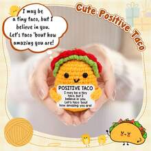 This Soft Handmade Crocheted Mexican Tortilla Can Bring Us Smiles, Happiness And Encouragement. It Is A Happy Companion That Can Help Improve Your Mood And Spread Smiles. It Makes A Wonderful Birthday Gift For Adults, Girls, Boys, Teens And Children. - Multicolor - View 4