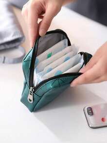 Large Capacity Sanitary Pad Storage Bag, New High-Quality Tampon Bag, Multifunctional Waterproof Storage Bag, Travel Storage Bag, Suitable For Storing Sanitary Pads, Lipstick And Coins, Travel Storage Essential, Holiday Gift.,Back To School - Multicolor - View 6