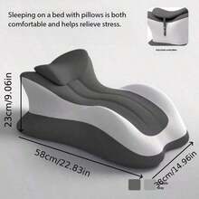 Upgraded Multi-Functional Comfortable Cushion, Couples Memory Foam Wedge Pillow, Couples Seat Cushion Pillow, Multi-Functional Couples Back Cushion Pillow, Low Buttock Pad, 3D Memory Foam, Multi-Functional Sleeping Pillow, Ergonomic Buttock Support Pad. This Is A Multi-Functional And Portable Relaxation Cushion Suitable For Home, Office, Yoga, Daily Rest, Reading, And Movie Watching Scenarios. High-Quality Removable Pillow Insert. - Black Set (including Small Pillow) - View 15