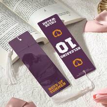2pcs PET Pattern Printed Bookmarks, Exquisite Waterproof, Practical, Unique Pattern Design, Add Fun To Reading, Perfect Gift For Back To School, Valentine's Day (Random Color Tassel) - Multicolor - View 6
