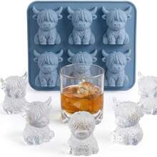 Highland Cow Silicone Tray - 3D Cute Cow Shaped Ice Mold Suitable For Whiskey, Cocktails And Baking, Silicone Mold Suitable For Easter And Holiday Decorations - Multicolor - View 7