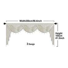 1pc White European Style Minimalist & Elegant Curtain, Festive Atmosphere With Pearl Trim, Suitable For Living Room, Bedroom Windows And Door Decor - White - View 19
