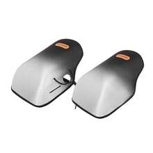 Par de cubiertas protectoras para manillar, diseñadas con protección para la temporada de verano, función impermeable y resistente al viento, se adaptan perfectamente a motocicletas y vehículos eléctricos, brindan comodidad y resguardo ante el sol, lluvia y corrientes de aire. - negro - Ver 7