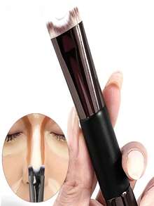 U-Shaped Nose Contour Makeup Brush - Dual-Ended Nose Shadow & Highlight Brush, U-Shaped Handle Design, Ergonomic Grip, Soft Bristles, Precisely Sculpt Nose Contours - 1 - View 5