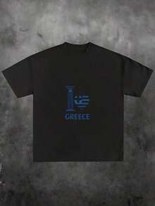 I Love Greece T-Shirt - Black - View 7