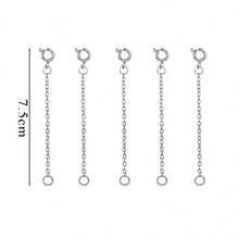 5pcs Silver Tone Spring Clasp Extender Chain (5-15cm), Adjustable For Women Necklace, Bracelet, Anklet And DIY Jewelry Making - Silver - View 9