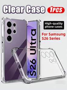 单包装 - 适用于三星 Galaxy S26 / S26+ / S26 Ultra 的透明保护壳，防刮擦，柔软 TPU 材质，超薄，防指纹，四角加固，超薄透明后盖。也兼容其他 Galaxy 手机和 。 - 無色 - 查看 1