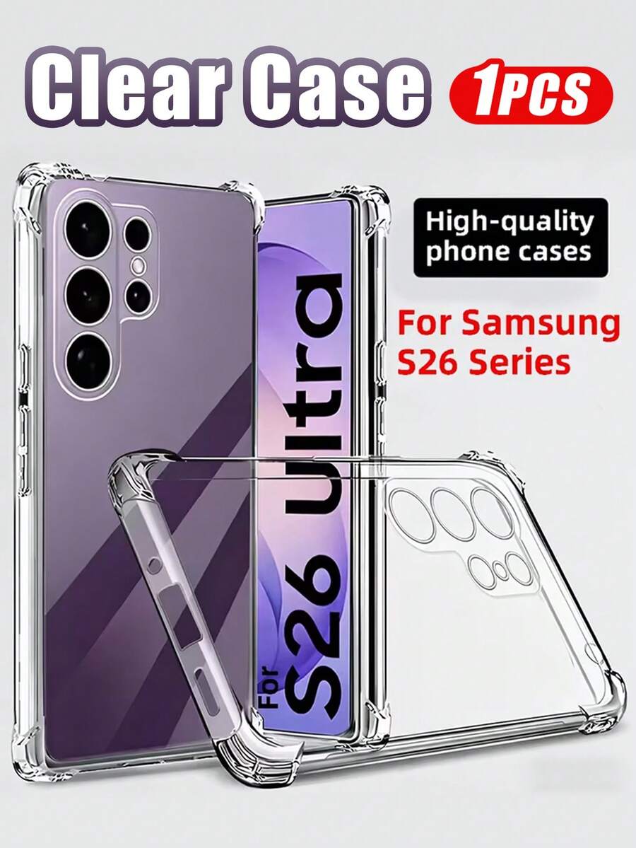 单包装 - 适用于三星 Galaxy S26 / S26+ / S26 Ultra 的透明保护壳，防刮擦，柔软 TPU 材质，超薄，防指纹，四角加固，超薄透明后盖。也兼容其他 Galaxy 手机和 。 - 無色 - 查看 1