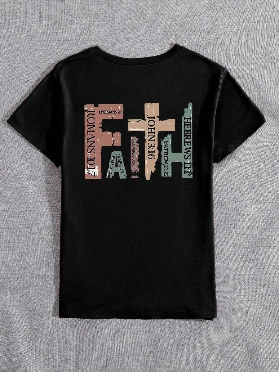 100% Cotton T-Shirt With Round Neck, Short Sleeves And Faux Pearl Print, Casual Summer Top For Women. Pure-Cotton - 黑色1 - 查看 1