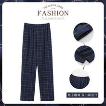 New Style Hot  Cotton Plaid Pajama Pants For Adluts Home Furnishing Cotton Trousers Cotton Pajama Men Sleep Bottom Home Wear - 988H - 查看 7