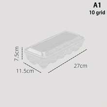 Caja de almacenamiento de huevos de 10/15 rejillas, caja de plástico transparente portátil para mantenimiento fresco de huevos, contenedor de almacenamiento para refrigerador, herramienta de cocina - B1 - Ver 7