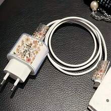 Ốp bảo vệ Shen Meng Hua Yi tương thích với cáp dữ liệu Apple, phù hợp với bộ sạc 18-20W, chống vỡ và chống trầy xước. - Trong sáng - Xem 5