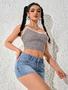Falda vaquera mini casual, sexy y ceñida de moda para el verano para mujeres - Azul lavado medio 2 - Ver 3