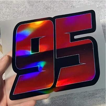 1 Miếng Dán Laser Đỏ Kỹ Thuật Số, Decal PVC Chống Nước Chống Tia UV, Nhãn Dán Tự Dính Dùng Để Trang Trí Xe Hơi & Bảng Điều Khiển