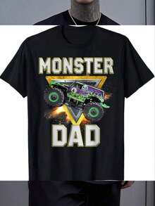 Monster Truck Dad Monster Truck Are My Jam Truck Lovers T Shirt - màu đen - Xem 1