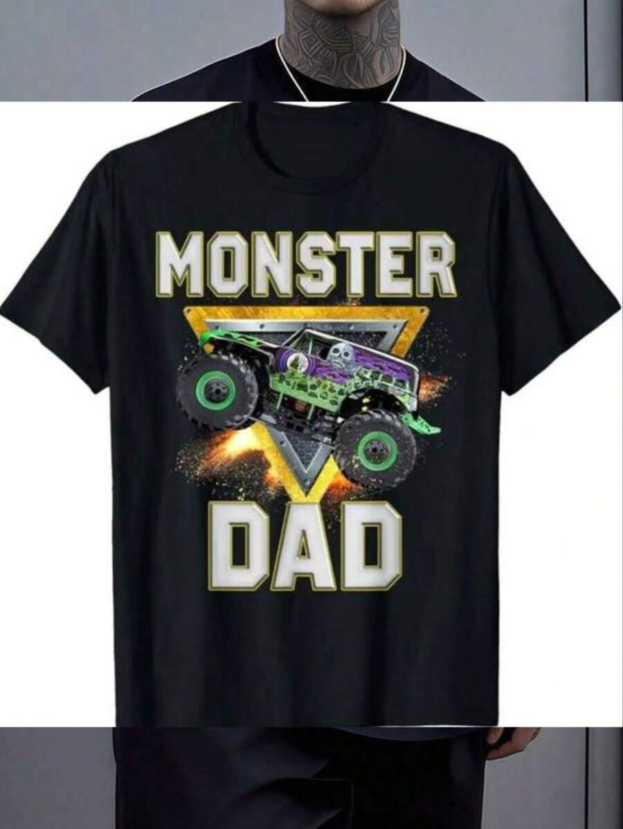 Monster Truck Dad Monster Truck Are My Jam Truck Lovers T Shirt - màu đen - Xem 1