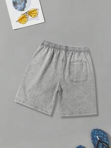 100% Pure Cotton Casual Shorts, LOVE And Floral Print - Loose Fit With Elastic Drawstring Waistband, Machine Washable Unisex Basketball Sports Shorts, A Comfortable Daily Gift - Vintage Street Style Unisex Loose Cotton Short Sleeve Crew Neck T-Shirt - màu đen - Xem 8