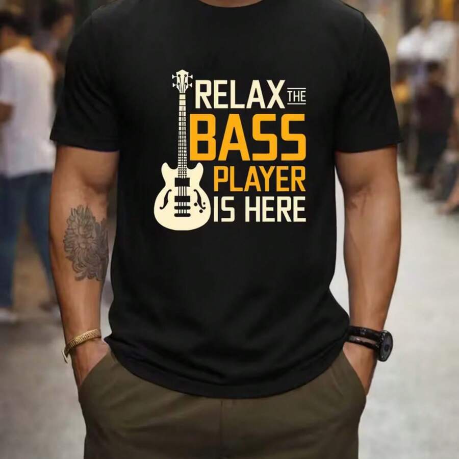Printed T-Shirt For Men And Women - Black - View 1