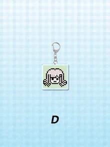 1pc Acrylic Cute Pixel Art Character Pendant, Suitable For Backpack, Bag, Wallet Decoration, Gift For Friends - Multicolor - View 15