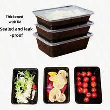 40/20/10pcs Set Rectangular Plastic Containers With Lids, Commercial Kitchen Storage Boxes, Suitable For Picnic, Restaurant, Takeout, Kitchen Supplies, Back To School Season - Multicolor - View 3