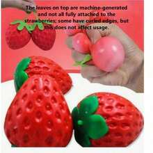 1pc Random Delivery, New Strawberry Tart Soft Squishy - Slow Rebound Stress Relief, Adult, Office & Party Small Gift - Squeeze Toy, Cheese Squishy, Squishy Dumpling, Fidget - New Type Of Strawberry Taba Soft Cotton - View 3