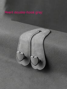 Heart-Shaped Car Seat Headrest Hook, Dual-Hook Design, Universal Rear Seat Storage Rack, Car Accessories - A - View 12