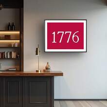 1件/1776爱国主义墙饰，红白美国独立日印刷品，美国7月4日装饰帆布海报，简约1776美国标志墙饰，适用于客厅、卧室、办公室 - 1PC - 查看 9