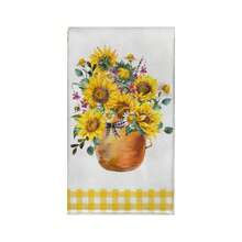 1/2 Sets Fashionable Delicate Kitchen Decorative Towel Set, Featuring Yellow Daisy And Heart-Shaped Watermelon Print, Size: 40cm*60cm, Super Soft Modern Absorbent Microfiber Fabric, Suitable For Cooking Use - Multicolor - View 15