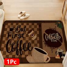 1pc Coffee Pattern Printed Linen Kitchen Rug, Carpet, Mat, Bathroom Mat, Doormat, 3D Printed Rectangular, Suitable For Living Room, Bedroom, Hallway, Bathroom, Laundry Room - Polyester Carpet, Suitable For Indoor And Outdoor Home Decor - Multicolor - View 13