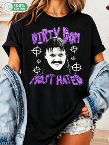 Dominik Mysterio Dirty Dom Graphic T-Shirt, Unisex Cotton WWWE Pro Wrestler T-Shirt, Streetwear Top For Wrestling Fans - Black - View 1