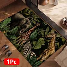 1pc Animal Pattern Printed Linen Kitchen Rug, Carpet, Mat, Bathroom Mat, Doormat, 3D Printed Rectangle, Suitable For Living Room, Bedroom, Hallway, Bathroom, Laundry Room - Polyester Carpet, Indoor Outdoor Home Decor - Multicolor - View 14