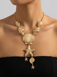 1 pieza Nuevo collar colgante de estilo océano creativo - Amarillo Oro - Ver 3
