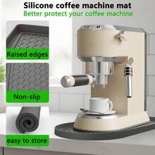 A Silicone Mat For Coffee Machines, A Non-Slip Mat For Juicers, A Coffee Machine Tray With Raised Edges, A Protective Mat For Kitchen Appliances, Effectively Safeguarding The Countertop From Scratches, A Countertop Protection Mat - Multicolor - View 2