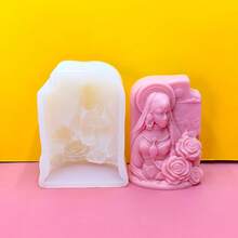 Molde de silicona de figura de diosa, para velas, incienso, yeso, jabón, decoración del hogar y portavelas - A-blanco - Ver 5