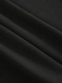 Camiseta Elegante de Talla para Mujer con Estampado de Corazón y Mariposa - Diseño Multicolor Vibrante, Cuello Redondo, Lavable aáquina, Top Casual de Primavera Verano Otoño, Camisas Opacas - Negro - Ver 4