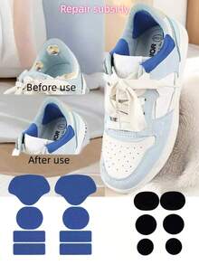 A Set Of 6 Self-Adhesive And Breathable Patches For Repairing Holes In Sports Shoes And Repairing Long-Term Wear Of Heels, Hidden Patches, 3-10g Each. - View 5