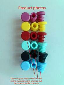 3pcs Silicone Bottle Caps, Durable Threaded Silicone Sealing Plugs - Multicolor - View 10