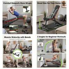 Strength Training Adjustable Weight Bench - Black-1 - View 7