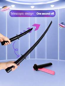 1pc Gravity Expandable Samurai Sword - Sword Enthusiast Toy - Suitable For Cosplay, Party, Holiday, Birthday, Christmas Gift - Multicolor - View 8