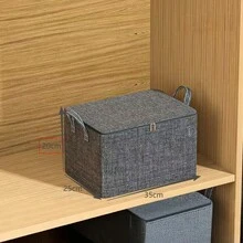 1个大容量阳离子收纳袋，灰色阳离子收纳袋，玩具收纳袋，杂物收纳袋，衣物收纳袋，搬家打包袋，橱柜收纳袋，床底收纳袋，柜顶收纳袋，布料收纳袋，便携式收纳袋，无需支撑，适用于家居整理和收纳 - 灰色 - 查看 6