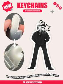 K-POP B/TS, ARMY OT7, 2D Acrylic Keychain, Bag/Car Key Chain Decor, Student Backpack Accessory, Classic Element Keychain, Double-Sided Acrylic Keychain, Suitable Gift For Family, Friends, Fans - Comeback New Album - View 20
