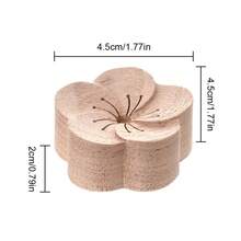 1PC Flower Shape Aroma Essential Oil Diffuser Wooden Aromatherapy Diffuser Car Incense Refreshing Sleep Aid Home Decoration - Style3 - View 7