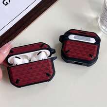 1 chiếc ốp tai nghe Bluetooth thiết kế hình thoi, tương thích với Apple 4, Pro 2/3, quà tặng kỷ niệm, quà tặng lễ Phục Sinh thời trang và đa năng. - Đỏ - Xem 8