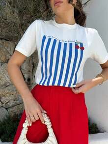 Bohemian Style, Bohemian Style, Women's T-Shirt, Short-Sleeved Graphic Tee, Casual Street Style, Cute Summer Top, Casual Summer Style, Casual Summer Style - 白色 13 - 查看 6