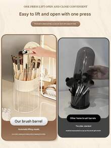 Tempat Penyimpanan Kuas Makeup Otomatis, Organizer Makeup Anti Debu, Kotak Penyimpanan Meja Rias Mewah, Cocok untuk Pensil Alis, Lipstik, Alat Kosmetik, Dekorasi Kamar Tidur, Perlengkapan Sekolah. - MultiWarna - View 7