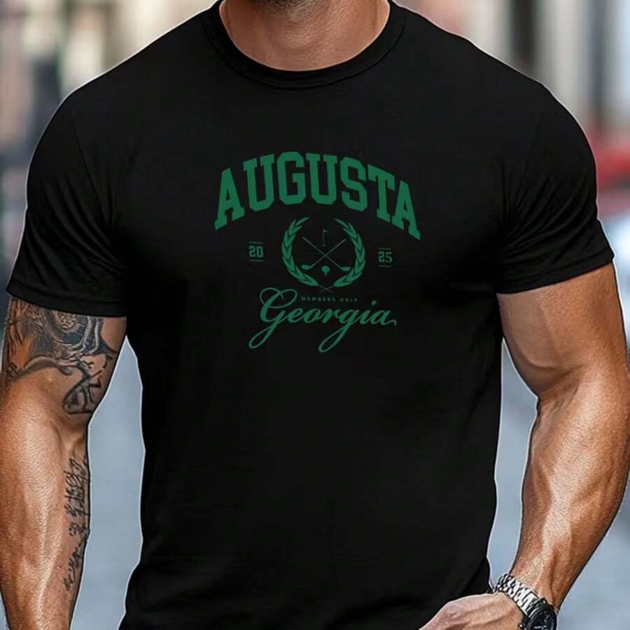 Printed T-Shirt For Men And Women - Black - View 1