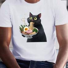 Printed T-Shirt For Men And Women - 白色 - 查看 1