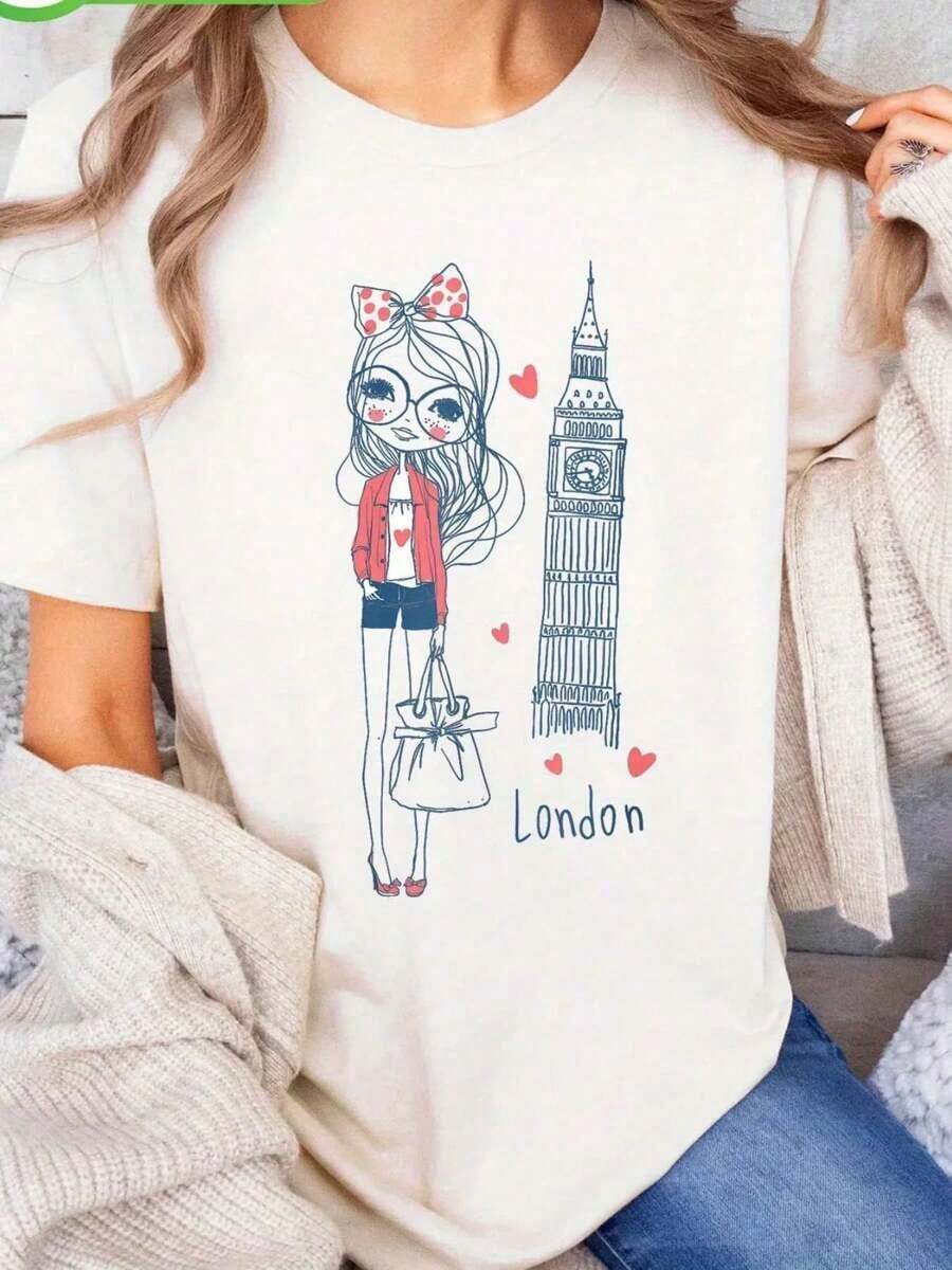 Ing Singers, Carol G Gothic T-Shirts, Manana Cera, Bonnet Bichotas, Y2K T-Shirts, Women's Short Sleeve Summer T-Shirts, Clog T-Shirts. Y2K Style, Fashion Style, New 2026, Cute Style, Casual Style. 180g (Sizes S-XXXL) - 白色 4 - 查看 1
